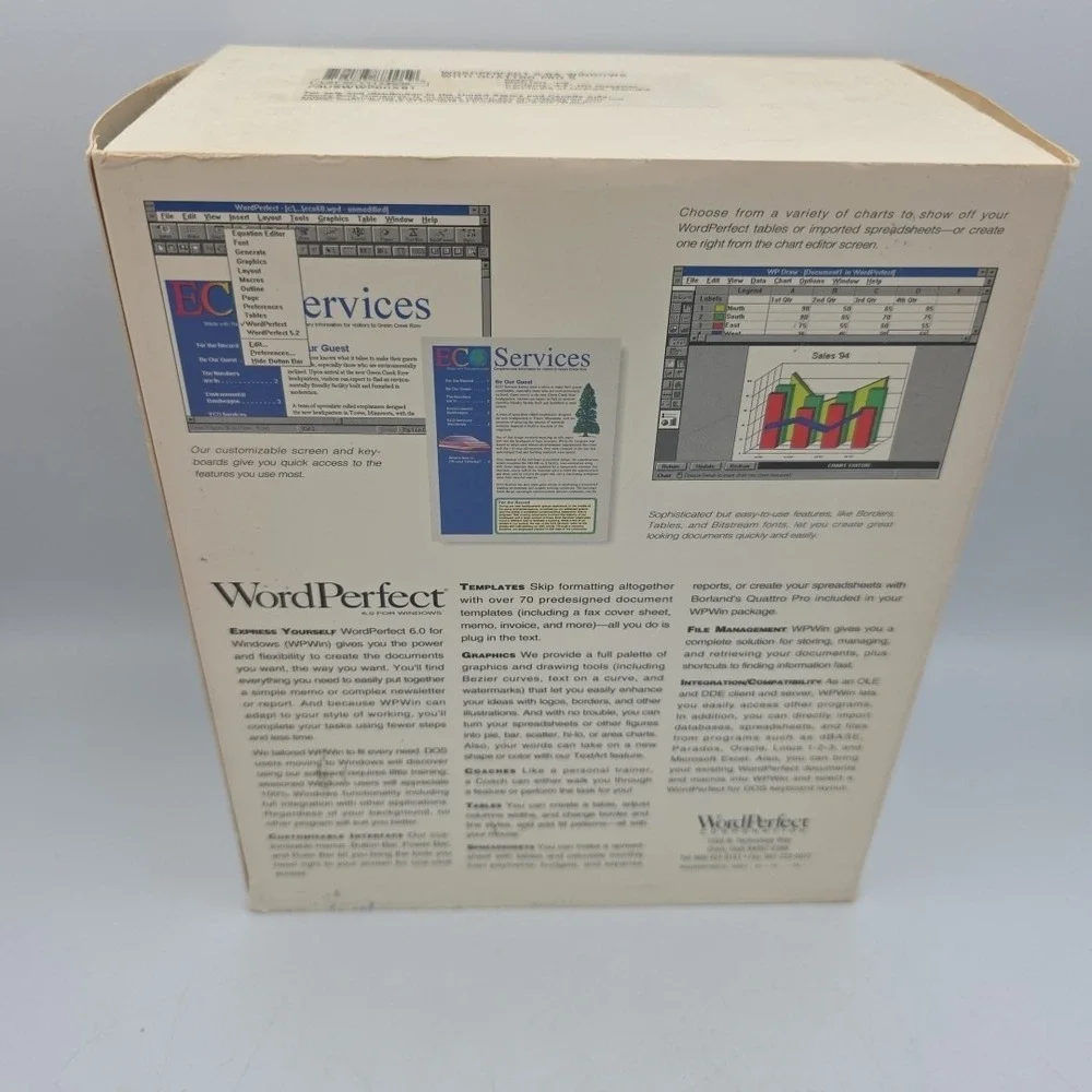 WordPerfect 6.0a for Windows CD-ROM 1993 Vintage Software